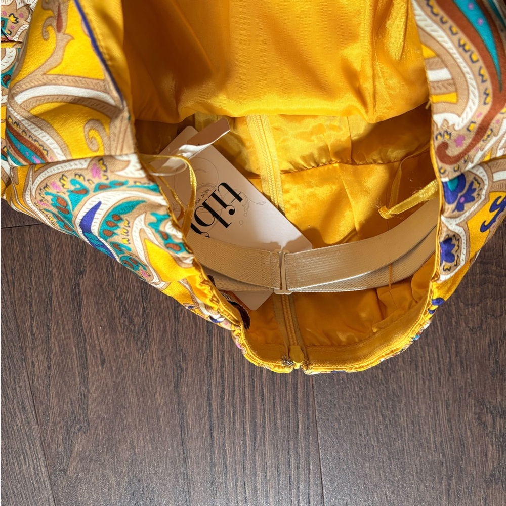 Tibi Strapless Dress in Yellow Paisley - Picture 6 of 7